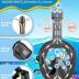 QingSong Kids Snorkel Mask Full Face, Snorkeling Set with Camera Mount, 180 Degree Panoramic View Snorkeling Gear Anti-Fog Anti-Leak