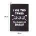 Golf Towel,Printed Golf Towels for Golf Bags with Clip,Golf Accessories Funny Golf Gifts for Men Golfers,Husband Boyfriend Dad,Birthday Gifts for Golf Fan-I Use This Towel to Clean My Balls.