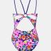 CUPSHE Women's One Piece Swimsuit V Neck Tummy Control Double Adjustable Straps Back Cutout O-Ring