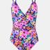 CUPSHE Women's One Piece Swimsuit V Neck Tummy Control Double Adjustable Straps Back Cutout O-Ring