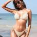ZAFUL Women's Triangle Bikini Fishnet String Cheeky Bikini Sets High Cut Tie Side 2 Piece Swimsuit Bathing Suit