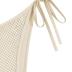 ZAFUL Women's Triangle Bikini Fishnet String Cheeky Bikini Sets High Cut Tie Side 2 Piece Swimsuit Bathing Suit