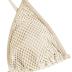 ZAFUL Women's Triangle Bikini Fishnet String Cheeky Bikini Sets High Cut Tie Side 2 Piece Swimsuit Bathing Suit