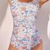 Eomenie Womens One Piece Swimsuits Puffy Sleeves Tummy Control Bathing Suit Twist Back Swimwear