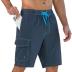 SILKWORLD Mens Swim Trunks with Compression Liner Quick-Dry 10" Stretch Beach Shorts