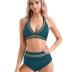 SUUKSESS Women Sexy High Waist Bikini Sets Mesh Tummy Control 2 Piece Swimsuits