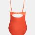 CUPSHE One Piece Swimsuit for Women Bathing Suits Twist Front Cutout Adjustable Straps Ruched Swimwear
