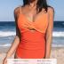 CUPSHE One Piece Swimsuit for Women Bathing Suits Twist Front Cutout Adjustable Straps Ruched Swimwear