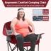 Oversized Camping Chair, Portable Folding Camping Chairs with Side Pocket, Cup Holder and Carry Bag, Heavy Duty Outdoor Camping Chairs for Adults, Fishing, Sports, Trip, up to 400lbs, Style 3
