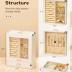 Homde Jewelry Organizer Girls Women Jewelry Box for Necklaces Rings Earrings Gift Jewelry Storage Case (White + Gold)
