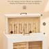 Homde Jewelry Organizer Girls Women Jewelry Box for Necklaces Rings Earrings Gift Jewelry Storage Case (White + Gold)