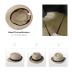Straw Fedora Hat for Women Men Short Brim Panama Hat Roll Up Trilby Summer Beach Sun Hat UPF 50+