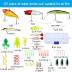 Sosation 134 Pcs Fishing Tool Kit Fishing Pliers Kit Fishing Gear and Equipment Include Fish Hook Remover, Fishing Lures, Lip Gripper, Fish Weigh Scale