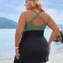 Blooming Jelly Women Plus Size Swim Dress Swimsuit One Piece Tummy Control Bathing Suits Modest Criss Cross Swim Suits