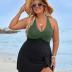 Blooming Jelly Women Plus Size Swim Dress Swimsuit One Piece Tummy Control Bathing Suits Modest Criss Cross Swim Suits