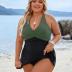 Blooming Jelly Women Plus Size Swim Dress Swimsuit One Piece Tummy Control Bathing Suits Modest Criss Cross Swim Suits