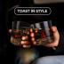 Whiskey Glasses Set of 4 - Premium 10oz Lead-Free Crystal, Artisan Heavy Base for Scotch, Bourbon, Cocktails, Elegant Men’s Drinkware, Gifts and Home Bar Collection Essentials