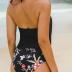 CUPSHE Tankini Bathing Suit for Women Halter Deep V Cowl Neck Low Back Swimsuit
