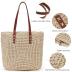 Straw Beach Bag Leather Tote Bag for Women Beach Purse Shoulder Woven Crochet Bag Purses for Women 2024 Clutch Purses Beach