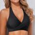 Holipick Women Halter Bikini Top Push Up Bathing Suit Top V Neck Full Coverage Swimsuit Top Only