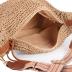 Straw Bag for Women - Summer Beach Crossbody Bag - Handmade Zipper Straw Purse