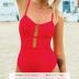 CUPSHE Women's One Piece Swimsuit Scoop Neck Adjustable Straps Cutout Back Self Tie Bathing Suit