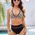 ZAFUL Women's Mesh High Waisted Bikini Sets Sexy Halter Triangle Swimsuits Tummy Control 2 Piece Bathing Suits