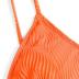 ZAFUL Women's V Neck Tankini Set, Ribbed High Cut Surplice Bikini High Waisted Two Piece Swimsuit