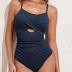 Dokotoo Women's One-piece Swimsuits Adjustable Strap Cutout Monokini Padded Tummy Control Slimming Swimwear Bathing Suits