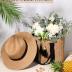 4 Pcs Straw Bag Woven Bag and Rattan Wicker Hat Tassel Earrings Set Summer Tote Handbag for Woman Vacation Boho Accessories