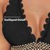 CUPSHE Women's One Piece Swimsuit Halter Back Tie Scalloped V Neck Textured Contrast Stitching