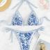 Women's Floral Printed Bathing Suit Halter Paisley Summer Swimsuit Bikinis Set