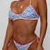 ZAFUL Women's Bohemian Swimsuit Strappy Tie Side Bikini Set Triangle Cheeky String Brazilian Swimwear
