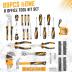 TOLSEN 89-Piece Tool Set Household Tool Kit, Hammer Screwdrivers Set, Tool Kit with Drill Bits, Socket Wrench Set, Hex Key Set, Tape Measure, with Plastic Toolbox Storage Case