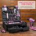 Pink Tool Kit Box Drill Set：DEKOPRO Home Mechanic Toolbox with 12V Power Cordless Drill Hand Repair Tools Sets Combo Kits Storage Organizer Drawer Case for Women