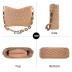 Beurlike Straw Handbags Crossbody Pocketbook Bag for women Woven Shoulder Purse Beach Bags Summer Tote Bags with Chain