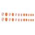 Flower Press on Nails Short Fake Nails, 24Pcs Oval Nails Cute Design Glue on Nails Glossy Orange False Nails Spring Summer Nail Art Decorations Short Almond Acrylic Nails for Women Girls