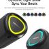 Portable Bluetooth Speaker with Lights, Powerful Crystal Clear Sound, IPX5 Waterproof, All Day Playtime, AUX&TF-Card Input, Bluetooth 5.3, TWS Paring, Small Wireless Speaker for Outdoor, Gift Ideas