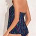 Tempt Me Two Piece Tankini Bathing Suits for Women Halter Bandeau Swim Top with Bottom Flyaway Tummy Control Swimsuit