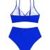 ZAFUL Women High Waisted Bikini Sets Two Piece Swimsuit Push Up Twist Front Ruched Bathing Suit