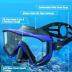 Greatever Snorkel Set Pano 3 Window Snorkel Mask Adult, Panoramic Wide View, Anti-Fog Scuba Diving Mask, Anti-Leak Snorkel Goggles Dry Top Snorkel, Professional Snorkeling Gear for Adults