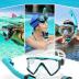 Greatever Snorkel Set Pano 3 Window Snorkel Mask Adult, Panoramic Wide View, Anti-Fog Scuba Diving Mask, Anti-Leak Snorkel Goggles Dry Top Snorkel, Professional Snorkeling Gear for Adults