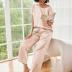 Ekouaer Womens Silk Pajamas Set Print Satin PJs Set Two Piece Pj Sets Sleepwear Loungewear Short Sleeve Lounge Set