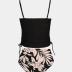 CUPSHE Women's Tankini Sets Two Piece Swimsuit High Waisted Square Neck Ruched Drawstring Adjustable Straps