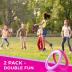 JANSKA 2-Pack Kids' Frisbee Rings - 85% Lighter Than Standard Frisbees for Kids - Ideal for Outdoor Games, Camping, Beach, Pool, Yard, and Summer Fun - Safe and Lightweight Flying Discs, Cyan/Yellow