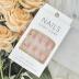 Square Press on Nails Short - LPOODDNU Flower Design Short Fake Nails Press ons, 24 Pcs Glossy Pink French Acrylic Nails Full Cover Glue on Nails Spring Summer Stick on Nails for Women
