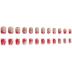 Short Press on Nails Square French Tip Fake Nails Full Cover Pink White Flower False Nails with Designs Glossy Glue on Nails Spring Summer Acrylic Nails Artificial Nails for Women Girls 24Pcs