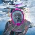 QingSong Full Face Snorkel Mask for Adults & Kids, Snorkeling Gear with Camera Mount, Foldable 180 Degree Panoramic View Snorkeling Set Anti-Fog Anti-Leak