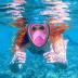 QingSong Full Face Snorkel Mask for Adults & Kids, Snorkeling Gear with Camera Mount, 180 Degree Panoramic View Snorkel Set Anti-Fog Anti-Leak