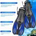 Snorkeling Gear for Adults Kids - Mask Fins Snorkel Set with Panoramic View Snorkel Mask Anti-Fog Anti-Leak, Dry Top Snorkel, Dive Flippers and Gear Bag, Snorkeling Diving Safety Gear